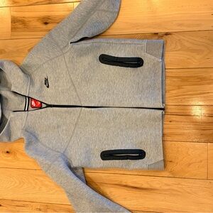 Nike Kids Light Gray Hooded Jacket